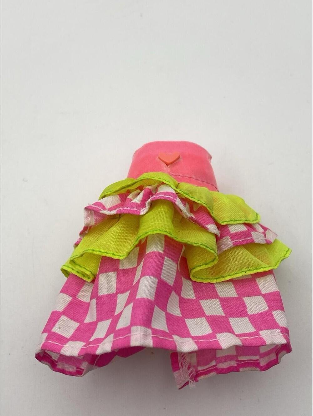 Barbie 1991 Snap N Play Vintage ~ Hot Pink Checkerboard Skirt